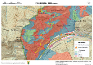 Mapa Pico Benou 2.267 m