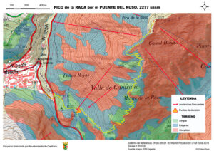 Mapa La Raca 2.278 m