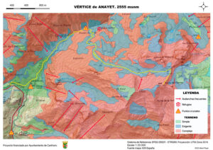 Mapa Vértice de Anayet 2.555 m